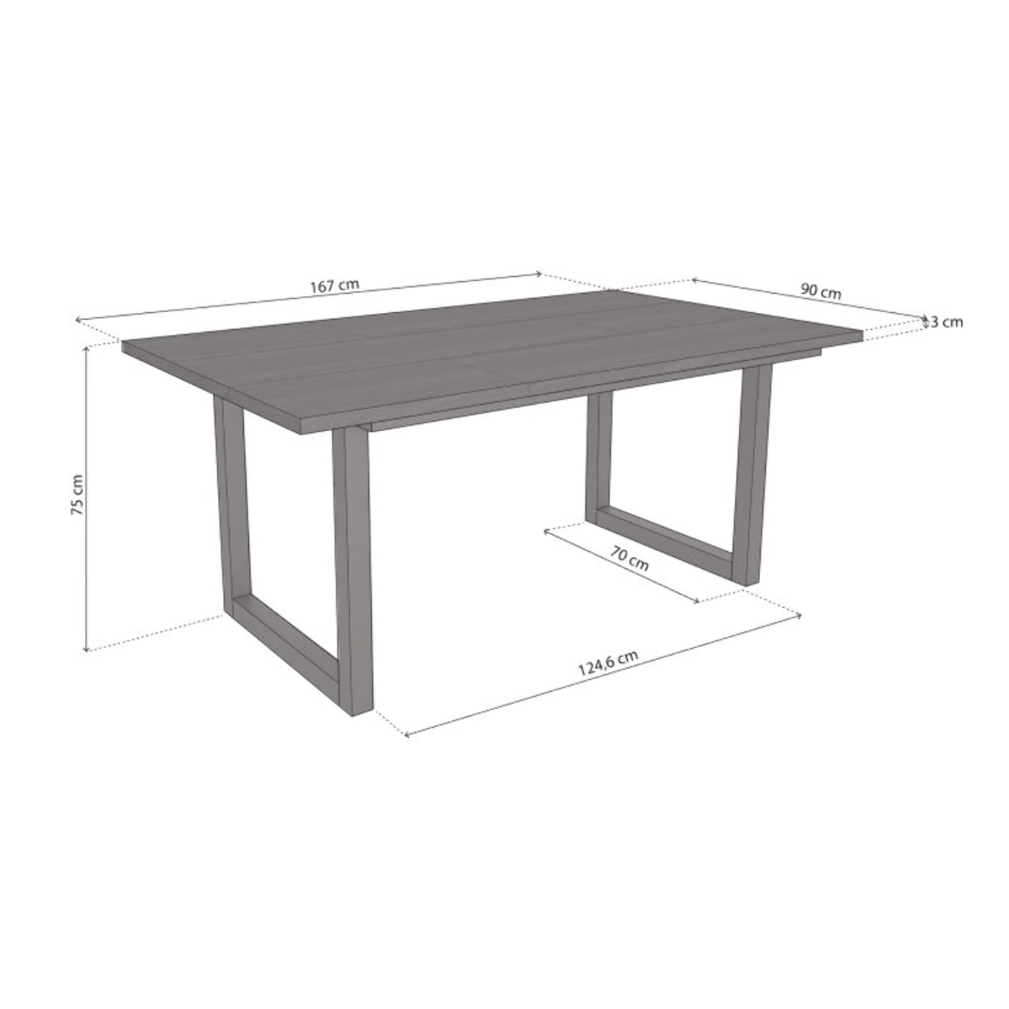 Mesa de comedor Altea 170 Negro