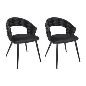Chaise Sawyer Noir - Lot De 2