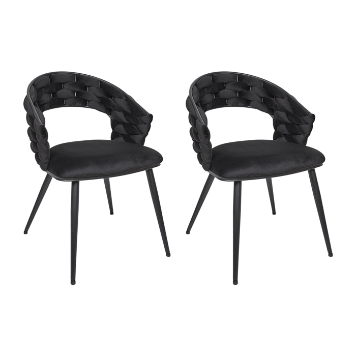 Chaise Sawyer Noir - Lot De 2