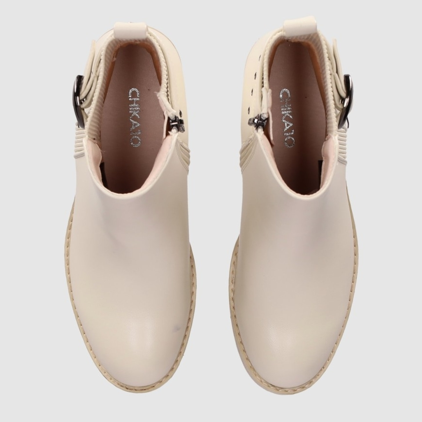 Botines - Beig - Tacón: 6 cm