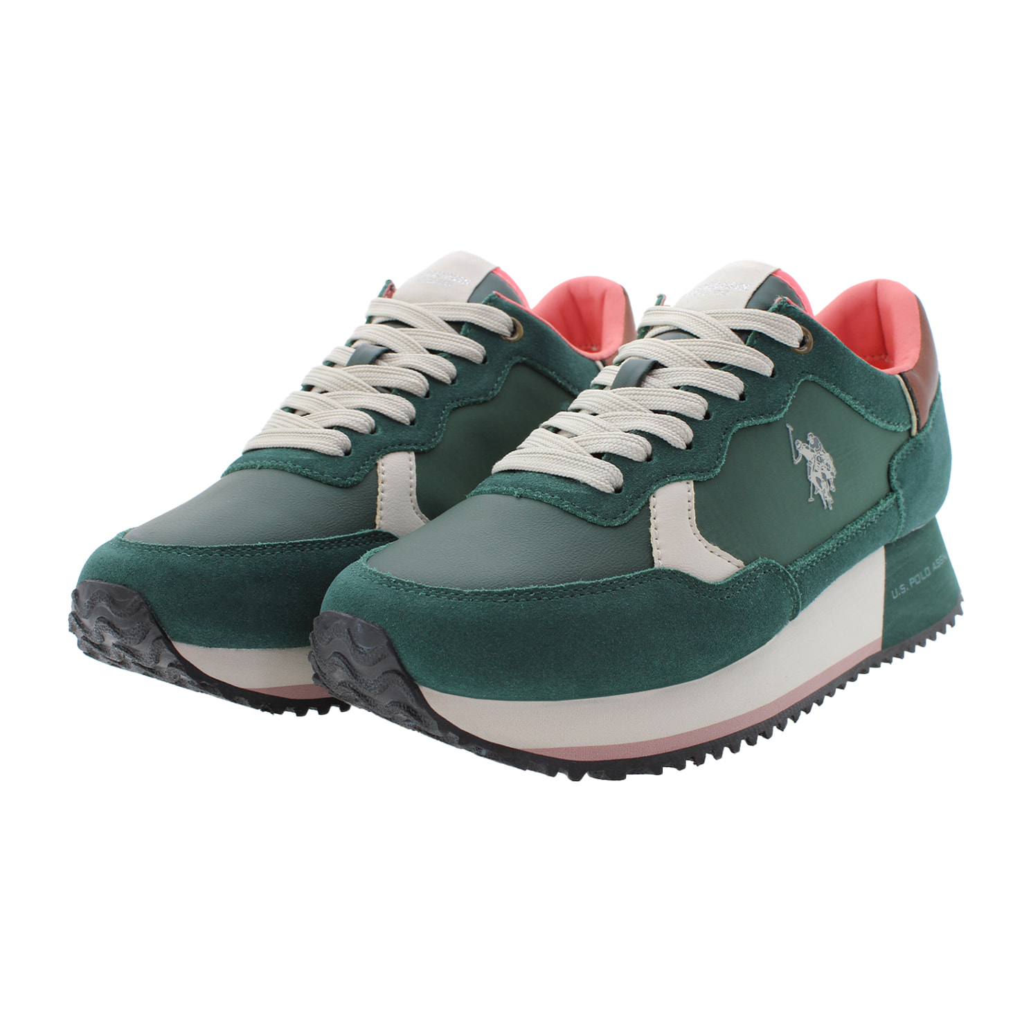 U.S. Polo Assn. - Sneakers SACHA005WDSN2 in camoscio per donna