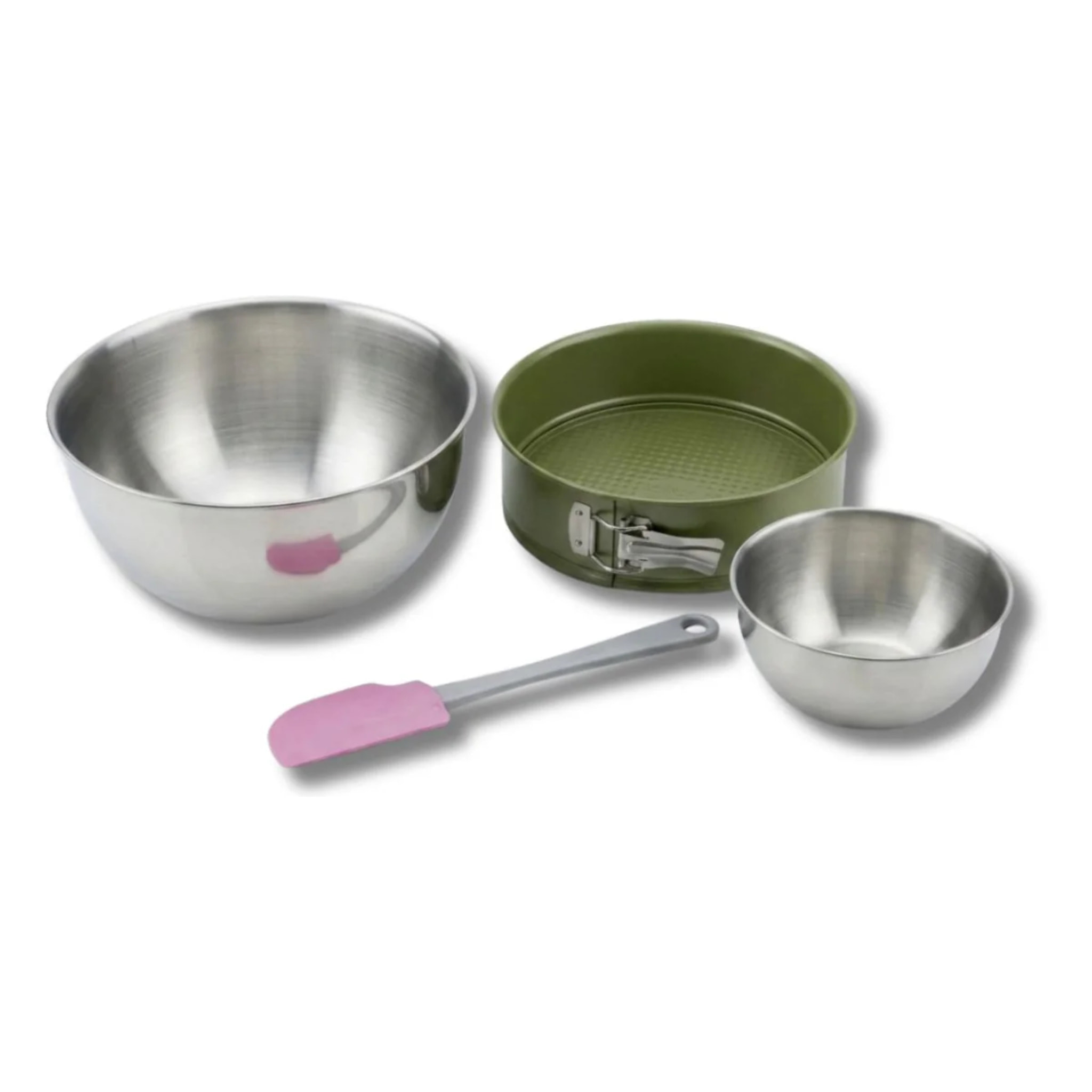 Set pâtisserie avec moule à manqué à charnière, 2 bols à mixer et spatule Zenker