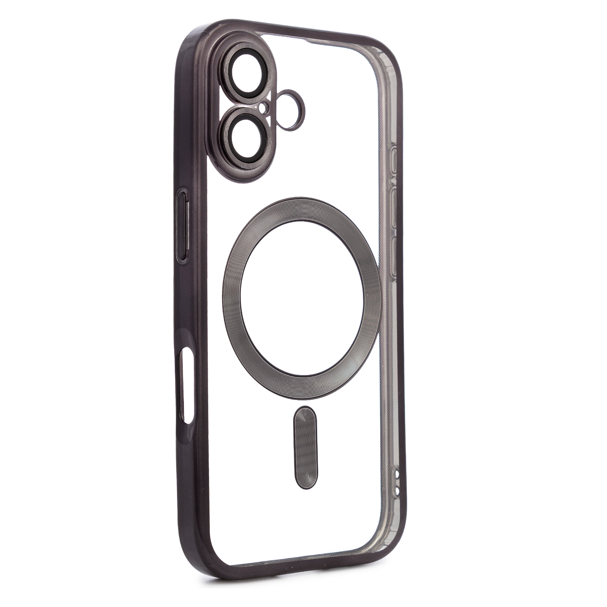 Carcasa magnética transparente con cámara cubierta, antichoque y antihuellas. Magsafe para iPhone 17.