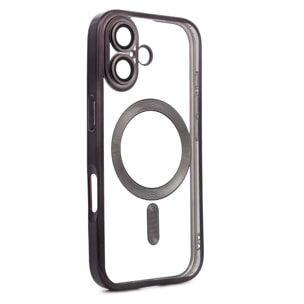 Carcasa magnética transparente con cámara cubierta, antichoque y antihuellas. Magsafe para iPhone 17.