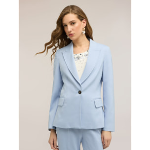 Motivi - Blazer en tejido teñido en hilo a rayas - Light - blue