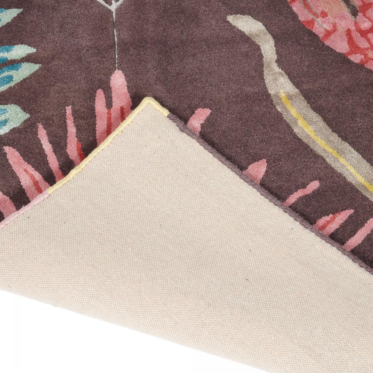 Tapis salon et chambre fait à la main en laine motif floral OLIL