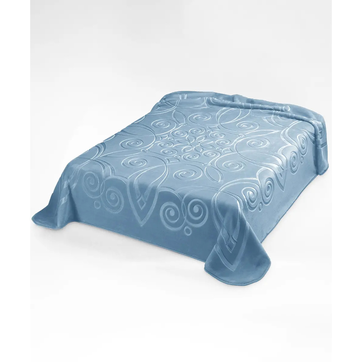 Coperta Plaid Azzurro Cielo in tinta unita con morbido pile di poliestere