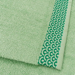 SET ASCIUGAMANI COTTON MANIA - POINT - VERDE CHIARO SALVIA