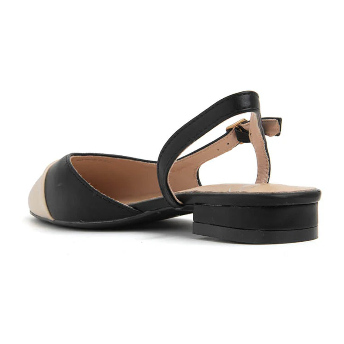 Slingback bassa bicolore - BEIGE/NERO