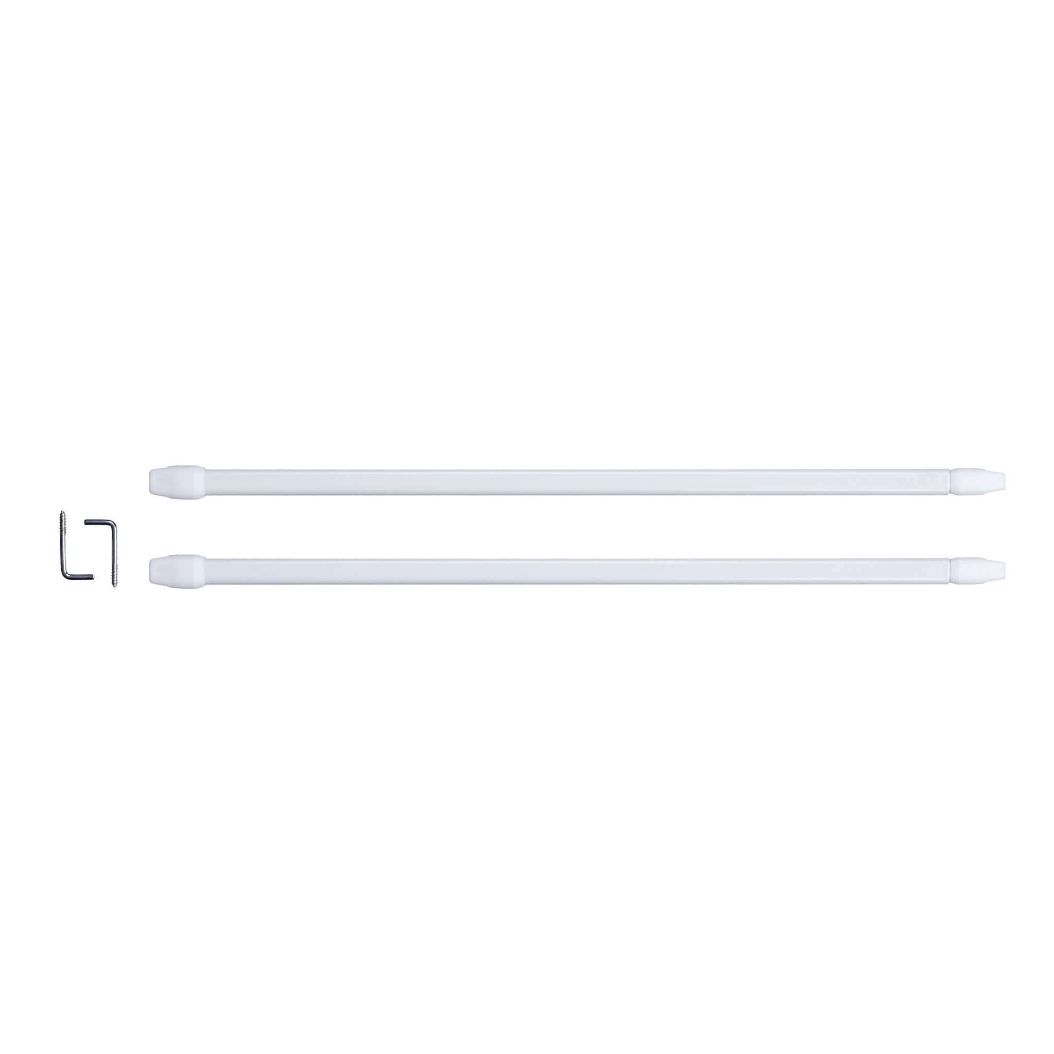 Lot de 2 Tringles Extensibles - JE CHERCHE UNE IDEE - Adaptables - Blanc