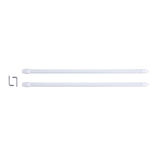 Lot de 2 Tringles Extensibles - JE CHERCHE UNE IDEE - Adaptables - Blanc