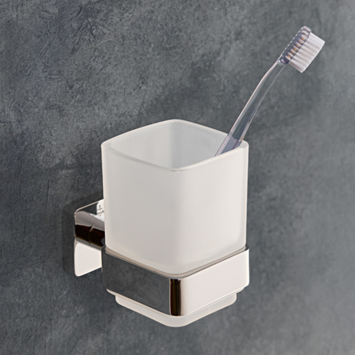 Porte-verre Elements - Striking  nickel brossé