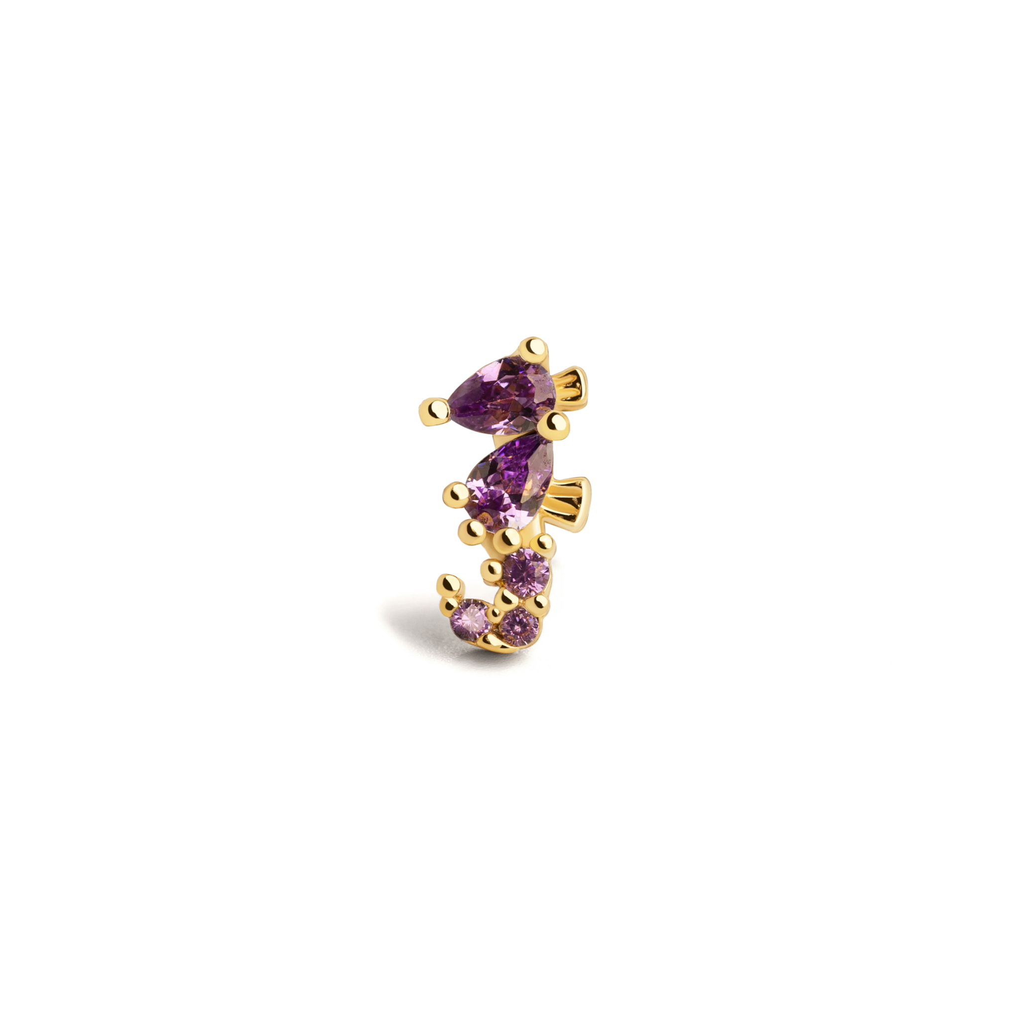 Orecchino  Sea Seahorse Placcato Oro