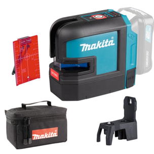 Láser de línea y cruz de 4 puntos MAKITA de 25 m 12 V CXT Li-Ion en bolsa - SK106DZ