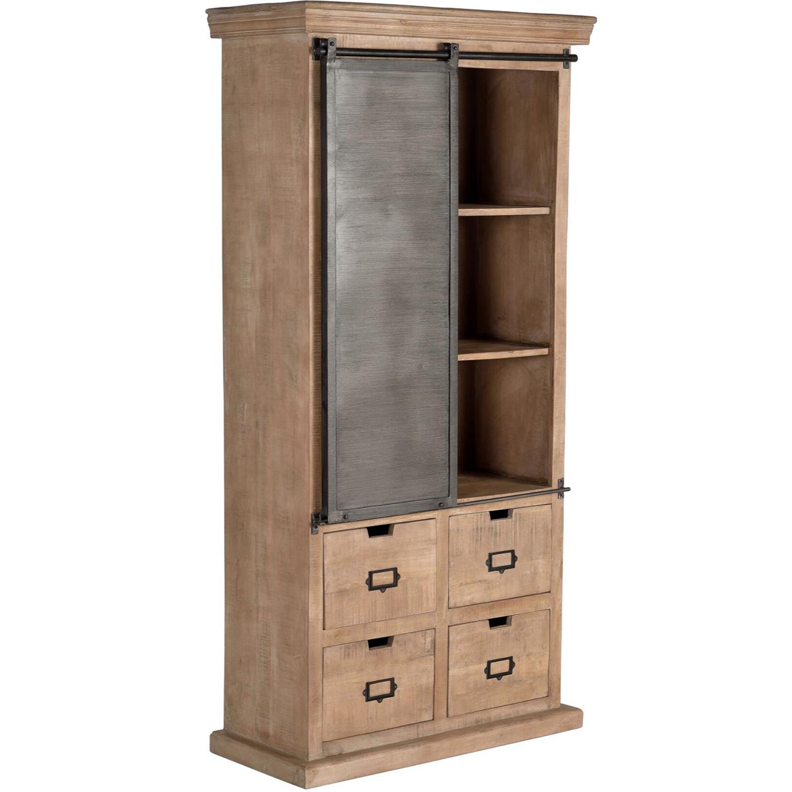 Estantería - madera de mango y metal - 180x90x40cm