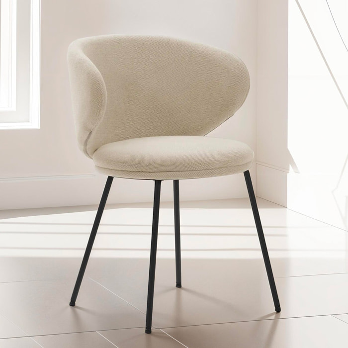 Lot de 2 chaises en tissu - COCOON