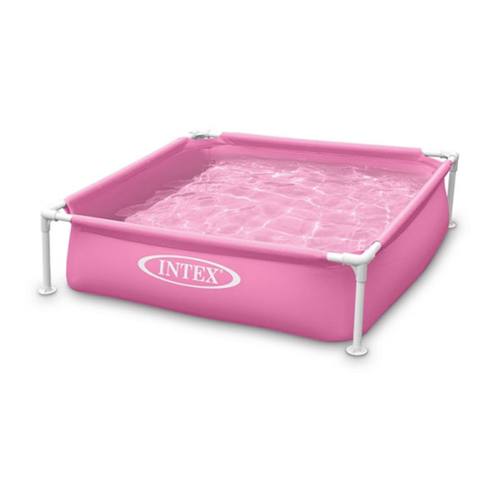 Intex Piscina Mini Frame Rosa, 122x122x30 cm