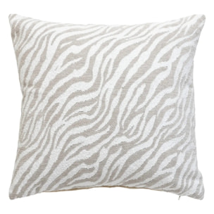 Housse de coussin Jeni chenille beige lin 40x40cm
