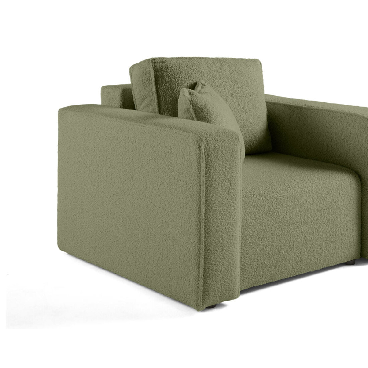 Topaze - fauteuil - en tissu bouclette - Vert