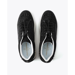 Sneakers nere con plateau e glitter