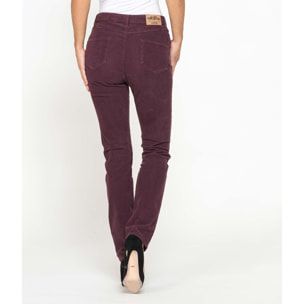 PANTALONE CINQUE TASCHE COMFORT FIT IN VELLUTO STRETCH 1000 RIGHE