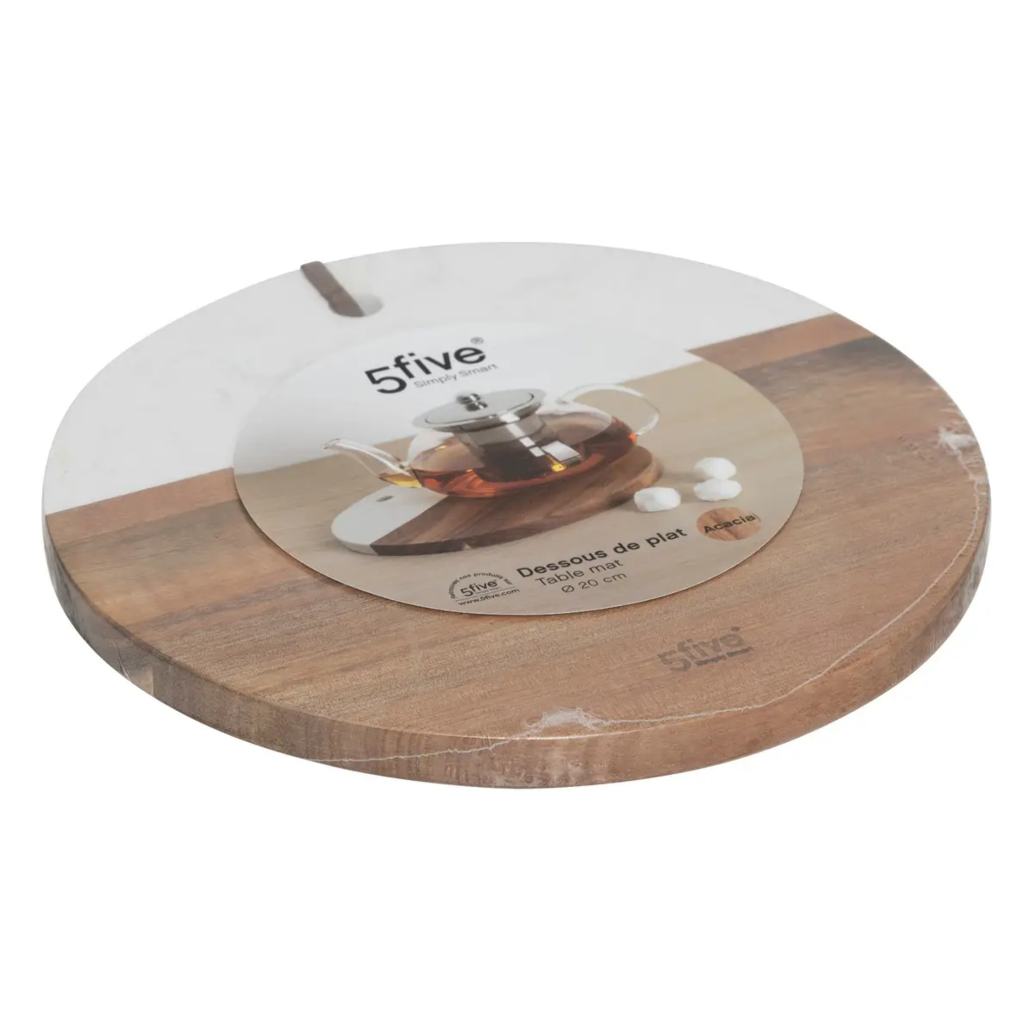 Dessous de plat "Harmony" rond D20cm en acacia