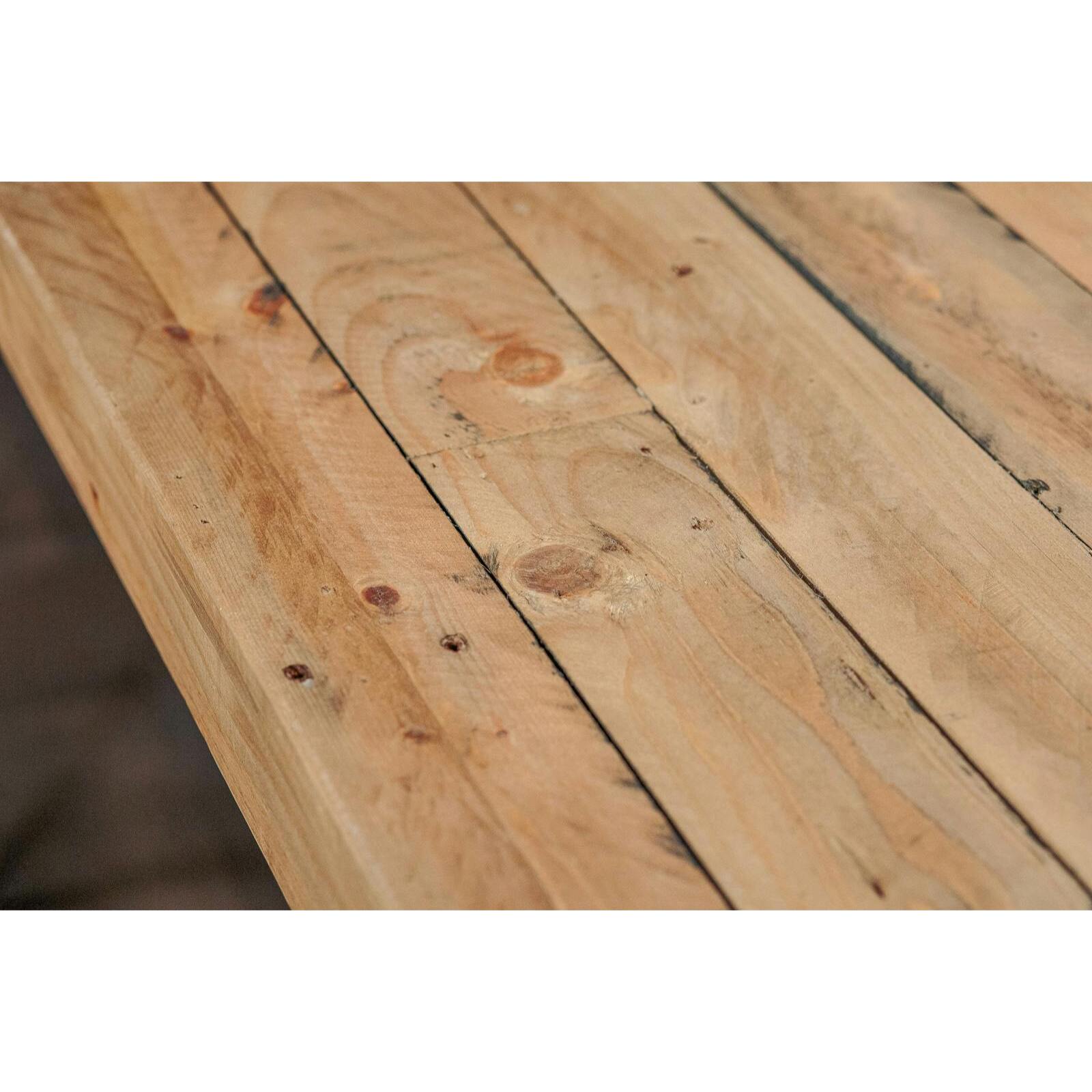 Table pied central bois recyclé 200 CANBERRA