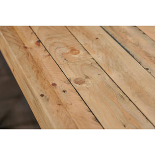 Table pied central bois recyclé 200 CANBERRA