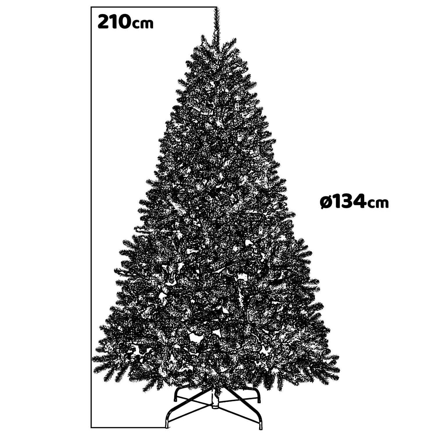 Beta - Albero di Natale in PVC ø134x210H cm, 1733 rami