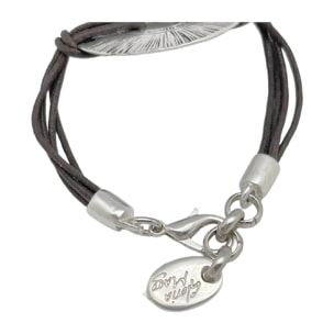 Pulsera Etnia plata-choco