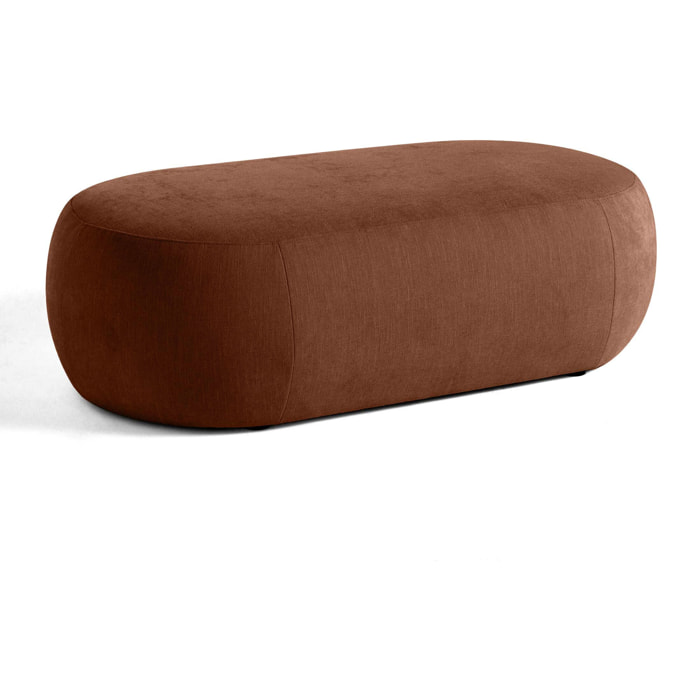Santorini - pouf modulable - en tissu texturé - Terracotta