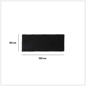Tapis de bain 50x120 cm Noir khôl Colorama