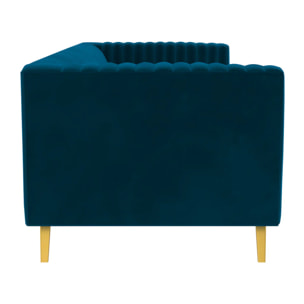 Canapé 3 places en velours bleu foncé - Gatsby