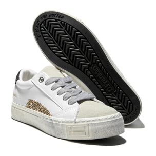 Zapatillas Bajas de Mujer Half Moon Low Blanco / Oro D.Franklin