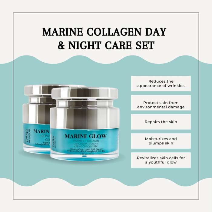 Crema Concentrada Marine Glow + Vitamina C 
 Crema de Noche de Colágeno Marino