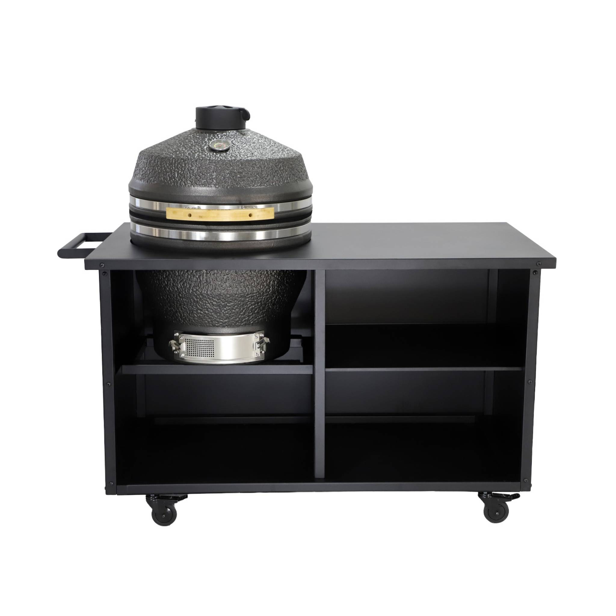 Barbecue kamado charbon de bois, fumoir avec desserte  YAKU