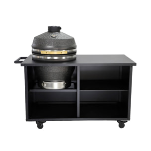 Barbecue kamado charbon de bois, fumoir avec desserte  YAKU