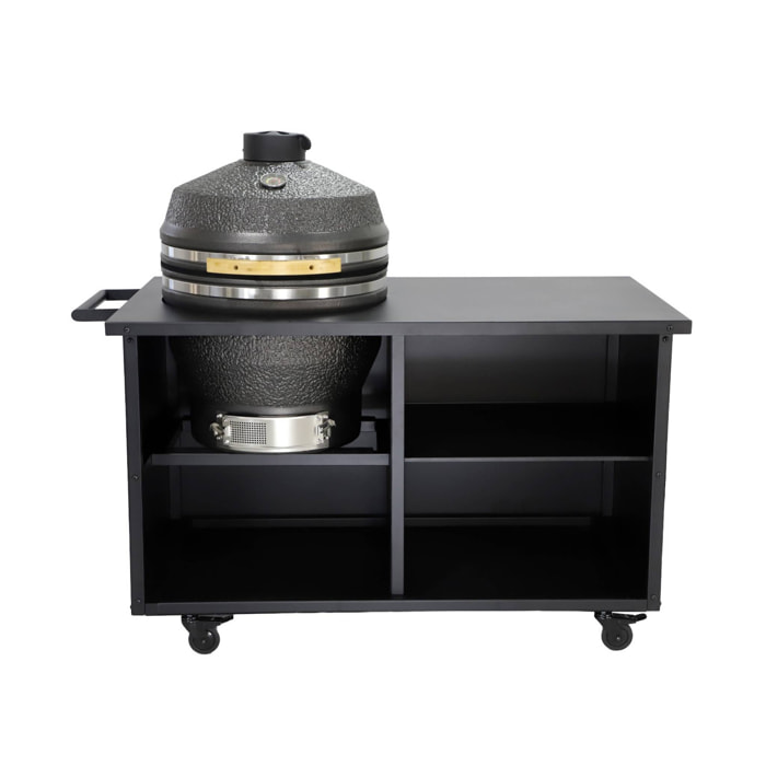 Barbecue kamado charbon de bois, fumoir avec desserte  YAKU