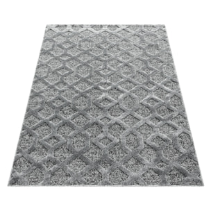 PISA - Tapis de salon à motif aztèque gris - PIS4702GRI