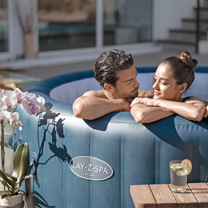 Bestway Spa gonflable rond Lay-Z-Spa Milan AirJet Plus 4-6 personnes