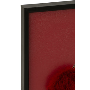 J-Line tableaux stiletto - MDF - rouge/noir - assortiment de 2