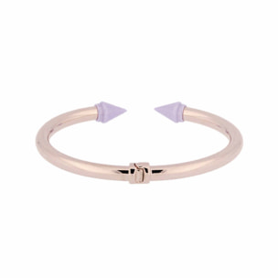 Bracciale Rigido Freccia Viola in Ceramica Placcato Oro Rosa 18kt