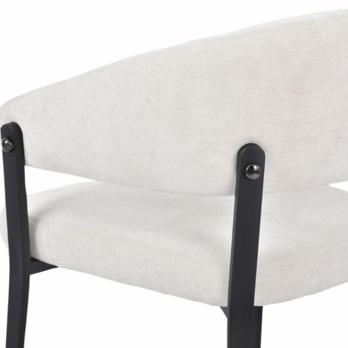 Chaise avec accoudoirs en tissu et structure en métal - ARNOLD