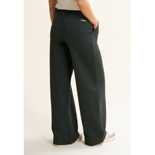 Pantaloni sportivi neri con gamba ampia e stampa Mickey Mouse