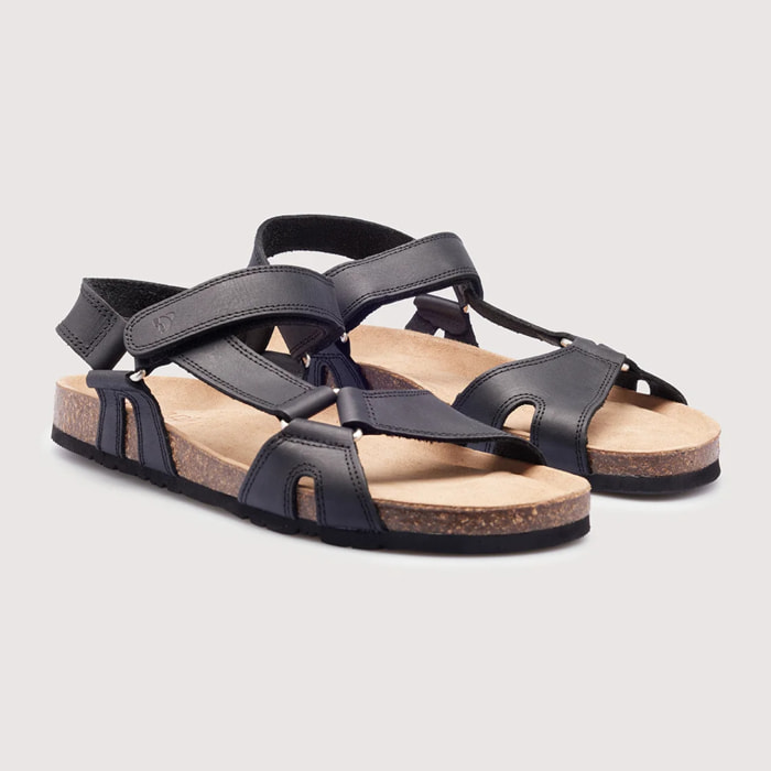 Sandalia Bio Piel Negro - Atacama