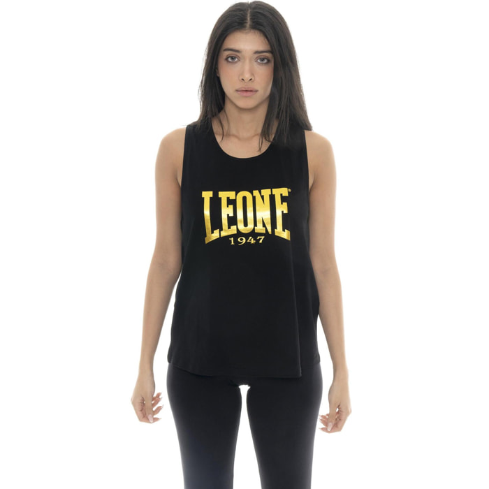 Camiseta de tirantes de mujer Leone Gold de algodón elástico