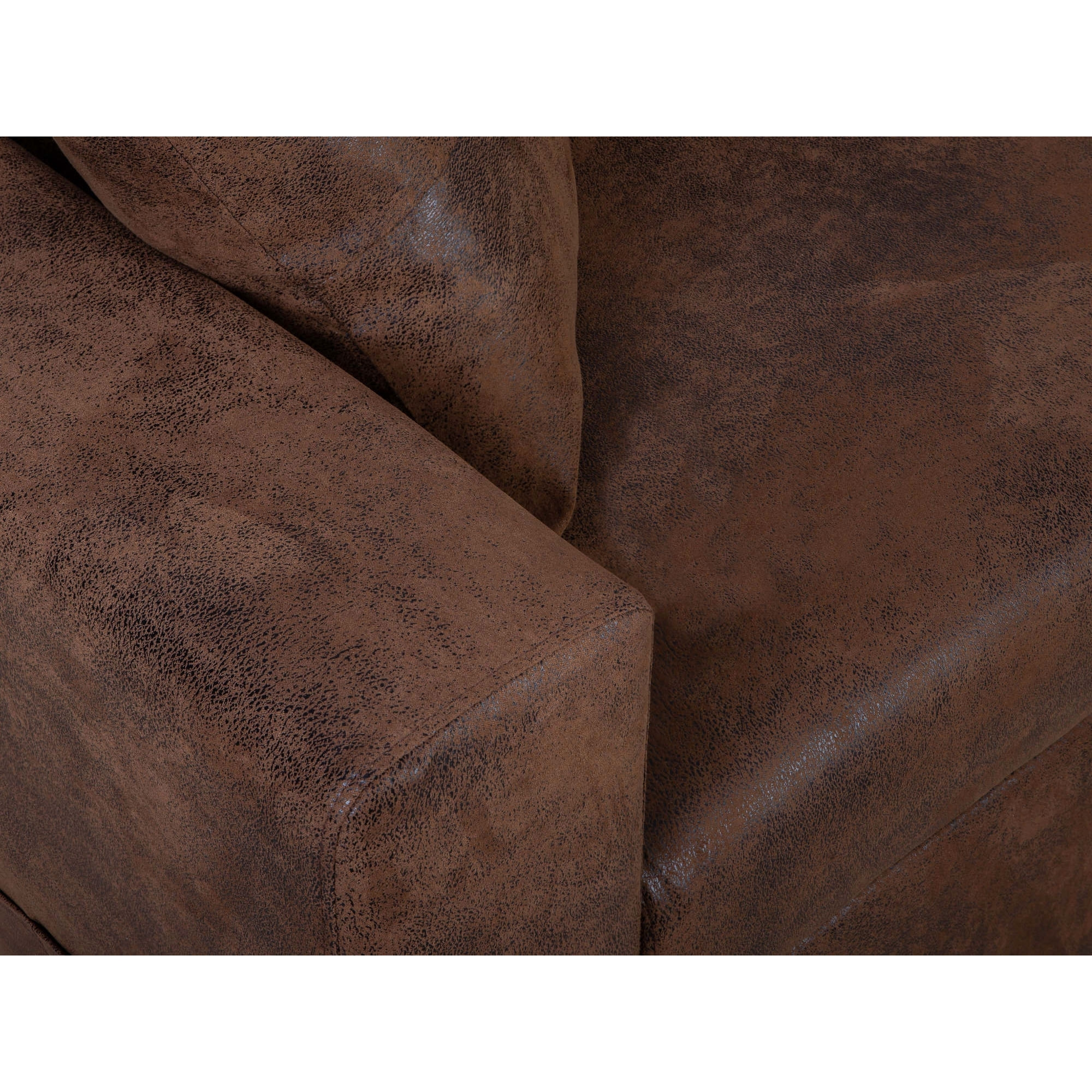 Astoria - canapé d'angle réversible - convertible avec coffre - style industriel - 4 places - Marron