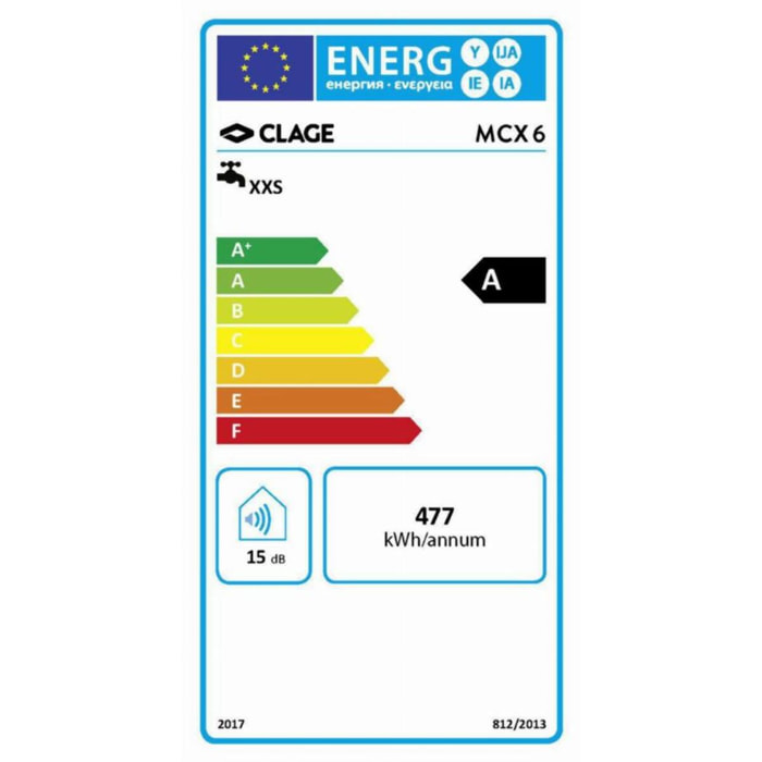 Chauffe-eau instantané France Smartronic MCX6 230V 5.7 Kw CLAGE - 1500-15306