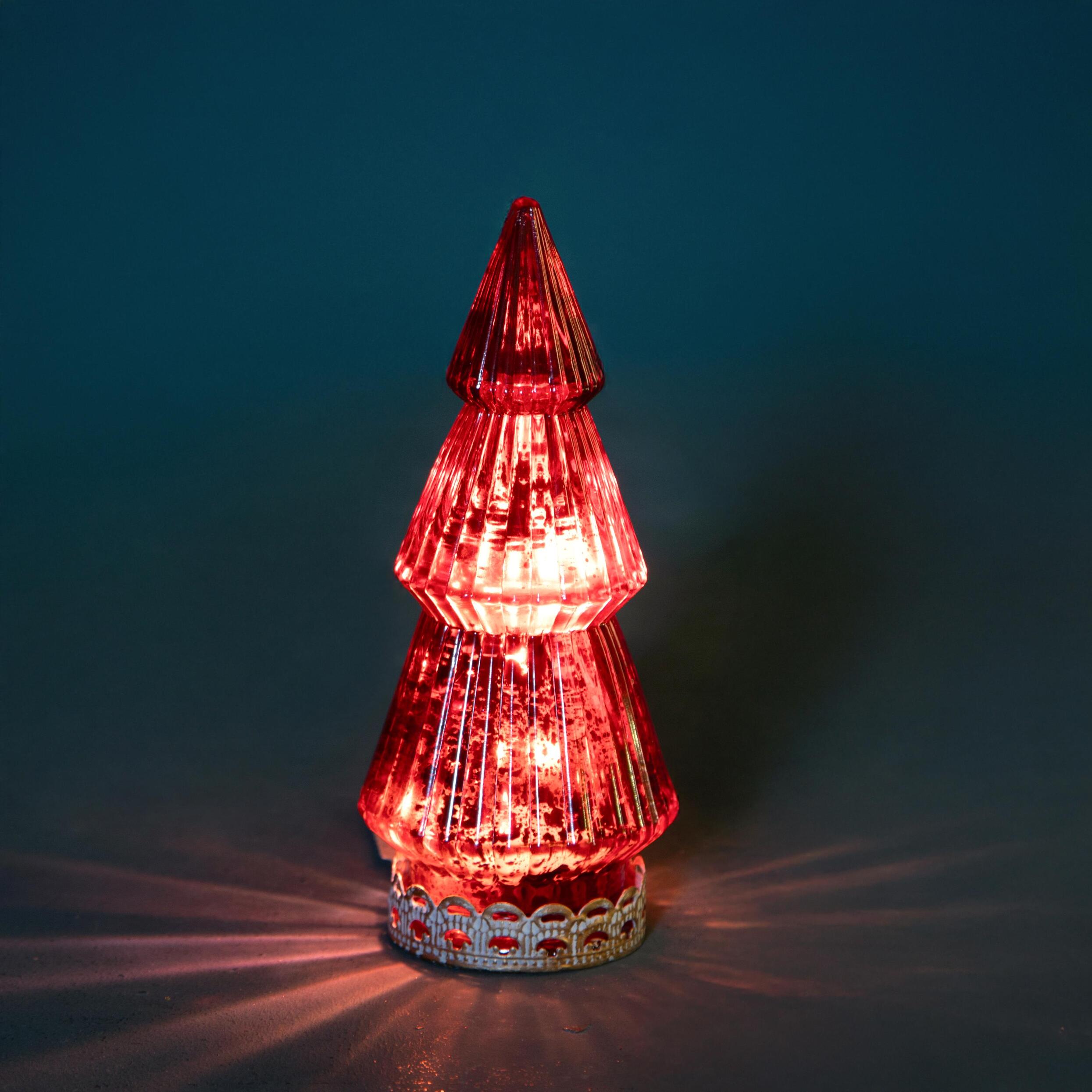 Albero natale con led - Pezzi 6 - ROSSO - Bianchi Dino SpA