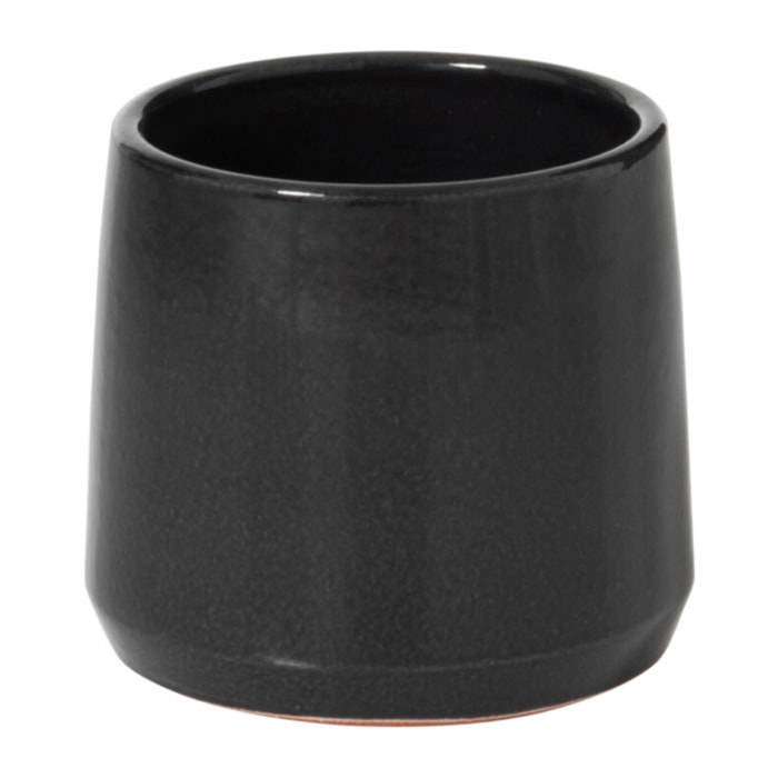J-Line cache-pot Rond - céramique - noir - extra small - 2 pièces - Ø 12.5 cm